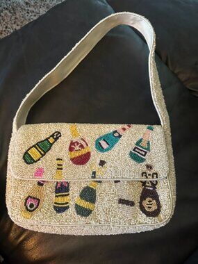 Viral Champagne Bottles Beaded Bag TikTok Instagram
